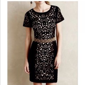 Anthropologie Maeve Laser Cut Eyelet Dress Size 0